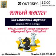 Шахматный турнир «Юный Мастер» постер плакат