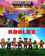  Minecraft и Roblox постер плакат